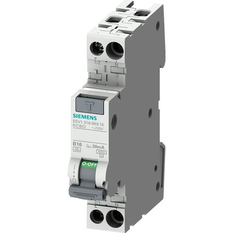 Siemens 5SV1316-3KK16 Interruptor diferencial FI/LS Compacto 30 mA