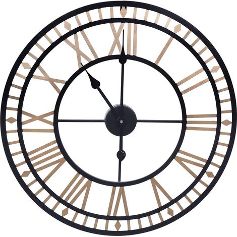 Orologio da parete vintage, orologio da interno retrò con numeri romani. Orologio silenzioso Ø80cm
