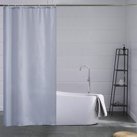 Duschvorhang schmal Eckdusche H180 x B85 cm (1er Pack) Grau Blau (1/5)