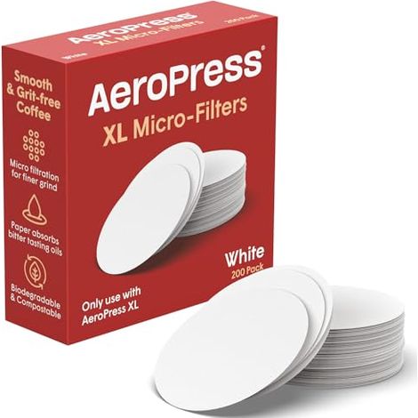 AeroPress XL Paquete de Filtros de Repuesto - Microfiltros para Cafetera AeroPress XL Estilo Espresso (200 unidades)