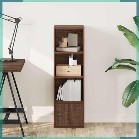 860343 Bibliothèque chêne marron 31x24x102 cm bois d'ingénierie (1/5)