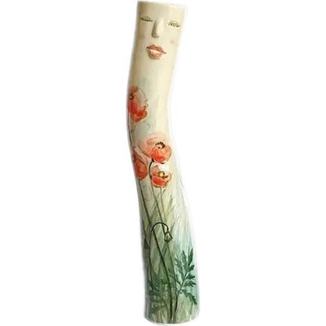 Vase décoratif en forme de visage de fille, pot de fleurs, support pour plantes artificielles, décoration intérieure B (1/4)