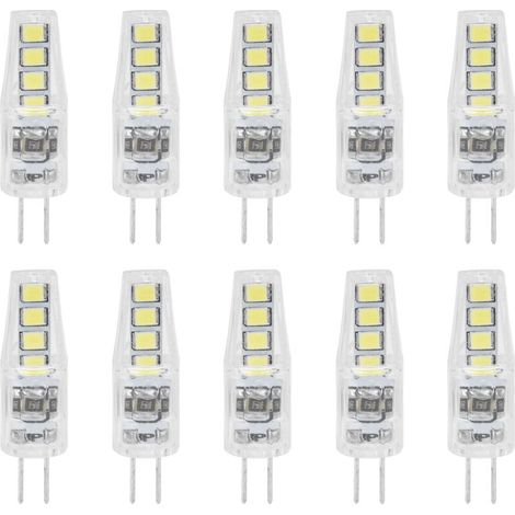 10 pièces G4 8LED lumière 2835 puces de lampe 2W 360 Angle PC lampe ampoule pour bureau à domicile 220Vlumière blanche (1/5)