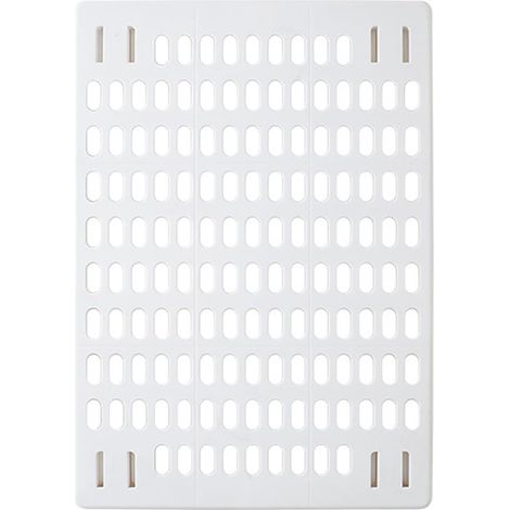 Organiseur mural en panneau perforé, ensemble de rangement mural, perforation multiple, panneau mural auto-adhésif pour salle d'artisanat, garage, cuisine, salon (White Slab) (1/5)
