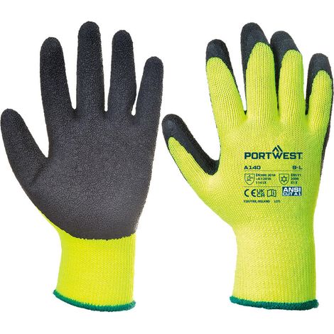 Thermische Handschuhe mit Latex-Beschichtung Schwarz XL - Größe 10