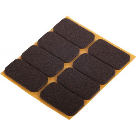 Almohadilla De Fieltro Marrón 22X36Mm - 8 Unidades