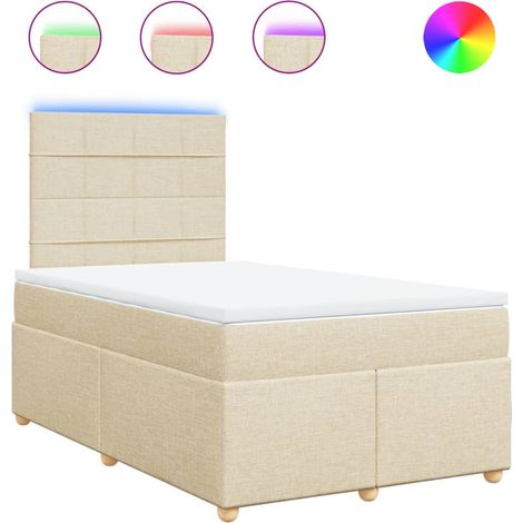 Maison Exclusive - Boxspringbett mit Matratze Creme 120x200 cm St