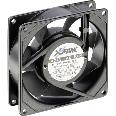 Ventilateur axial 230 V/AC 163 m³/h – RAH1238S1 – Moteur à bague de déphasage sans balais – Débit d'air efficace 40 dB – X-Fan - S87311 (1/3)