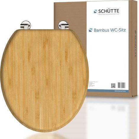 SCHÜTTE WC-Sitz aus Bambus Holz Toilettendeckel Klodeckel 81001-A (1/9)