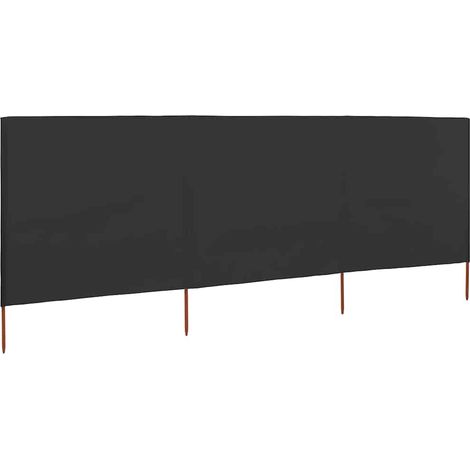 Maison Exclusive - 3-teiliges Windschutzgewebe 400 x 160 cm Anthr (1/5)