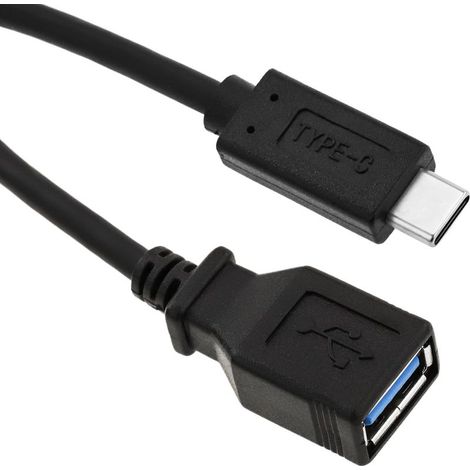 1 câble OTG USB 3.0, USB C mâle vers USB A femelle, 20 cm, réversible, compatible smartphones et tablettes (1/5)