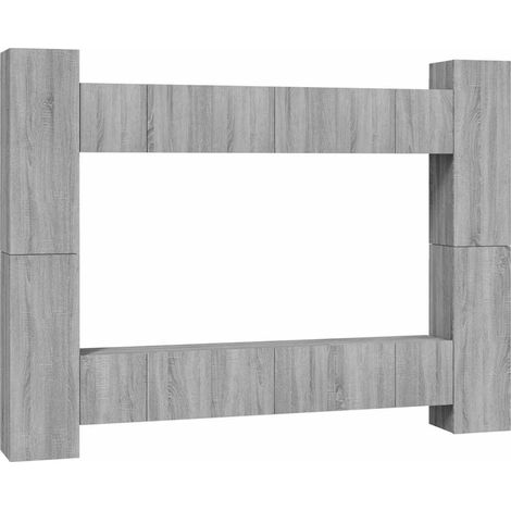 Maison Exclusive - 10-tlg. TV-Schrank-Set Grau Sonoma Holzwerksto (1/5)