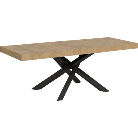 Table Extensible 200/304X90 Cm Volantis Premium Chêne Naturel Pieds Anthracite (1/5)
