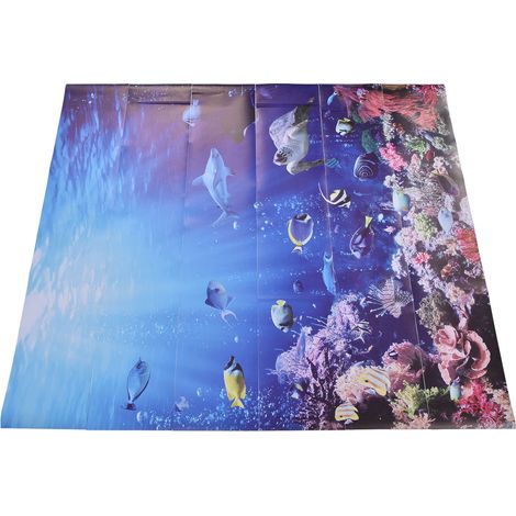 Set mit 6 abnehmbaren 3D-Klebeaufklebern, Unterwasserwelt-Design für Treppen, dreidimensionale Dekoration 100 x 18 cm, Modell LT184 (1/5)