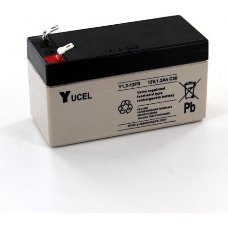 Batterie Plomb 12V 1.2Ah Yuasa (97X42X55) (Y1.2-12FRCN)