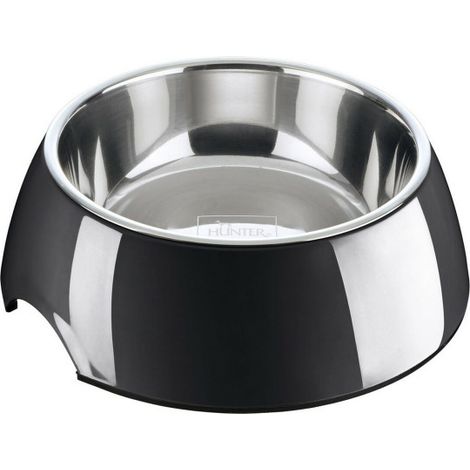 Mangeoire pour chiens Hunter Acier inoxydable Mélamine Noir (22 x 22 x 11,5 cm) (1/5)