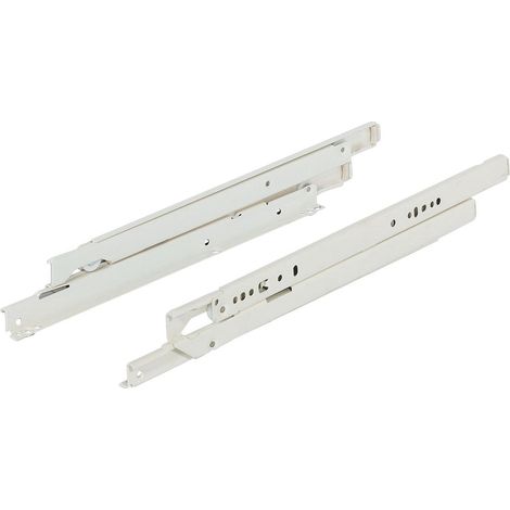 Schubladenschienen mit Rollen Weiß 450 mm Stahl 50 kg