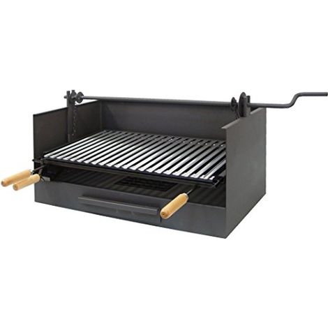 Imex El Zorro 71517 Cassetto per barbecue con sollevamento e griglia in acciaio inox (1/4)
