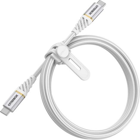 OtterBox Premium Cable USB C-C 1M USB-PD, Cloud Sky White (1/4)