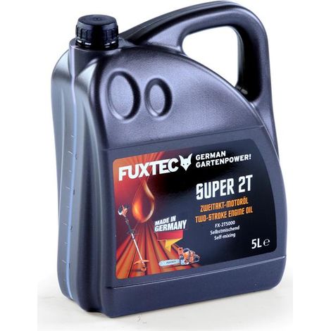 FUXTEC Zweitaktöl 5 Liter - Selbstmischendes Zweitaktöl-Motorenöl für Gemisch- und Getrenntschmierung