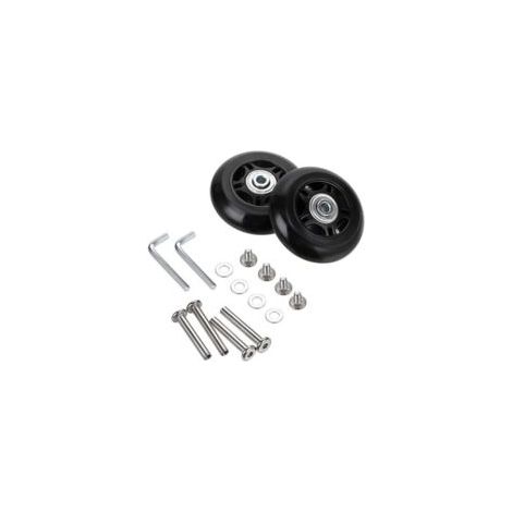 Juego de 2 ruedas de repuesto para maleta, 75 x 24 mm, ruedas de reparación para equipaje, negras - Crezuo