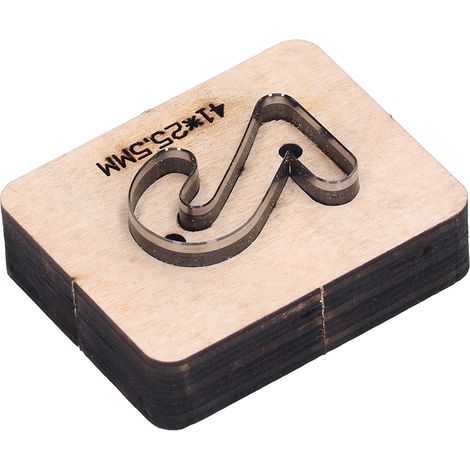 Emporte-pièce n°2 en acier allié, lame de découpe pour bois, cuir, carton, argile, cadeau, poinçon artisanal (1/5)