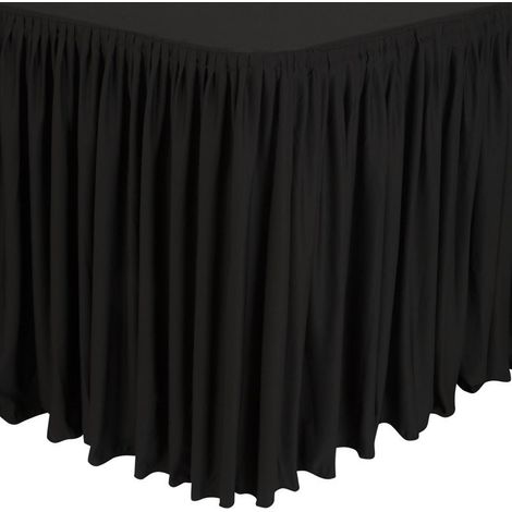 Nappe et juponnage noirs - modèle froncé - 750 x 1820 x 730 mm - DENA (1/2)