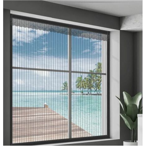 SNQ – Moustiquaire fenêtre magnétique 130x150cm – Installation facile sans outils – Matériau anti-rides et lavable – Protection contre les insectes (1/3)
