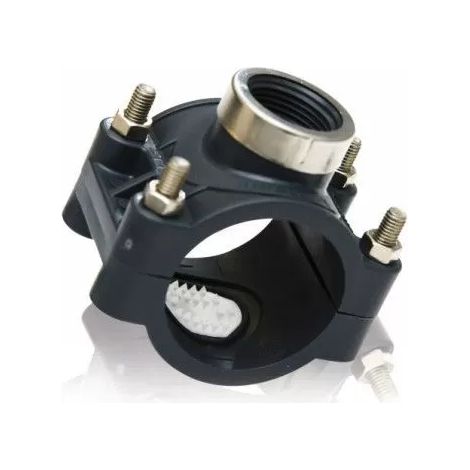 Presa a staffa PN 16 anti rotazione con viti zincate 50 X 3/4