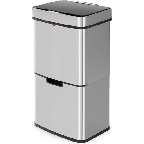 Hailo Öko Vario XL, Design-Sensor-Mülltrenner, 25 + 25 + 4 ltr, Edelstahl Anti-Fingerprint (1/5)