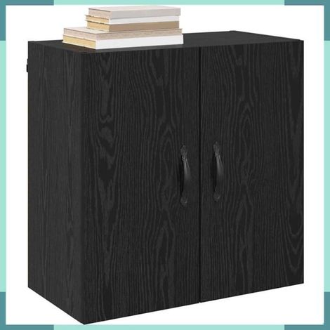 Armoire murale - 879551 - Chêne noir - Bois d'ingénierie - 2 étagères (1/5)