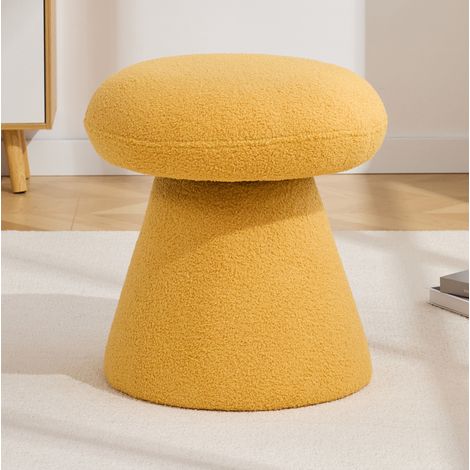Sgabello girevole a pouf a forma di fungo 360° giallo OKMYHOME (1/5)
