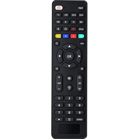 Control remoto universal para todos los televisores, reproductores de Blu-ray/DVD, reproductores de streaming, barras de sonido, audio/video, cable, control remoto universal 4 en 1 de fácil configurac