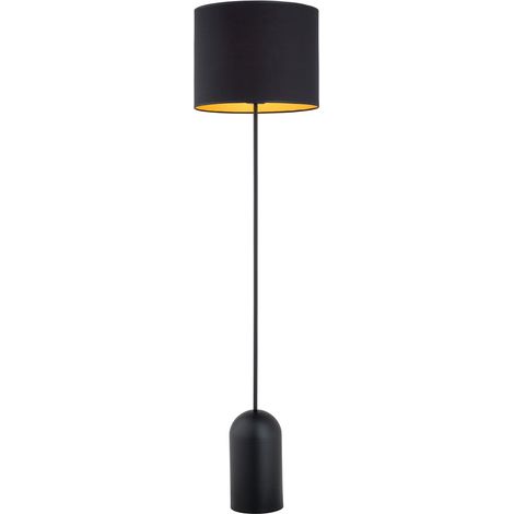 Lampada da terra nera paralume oro E27 15W Aspen Emibig (1/5)