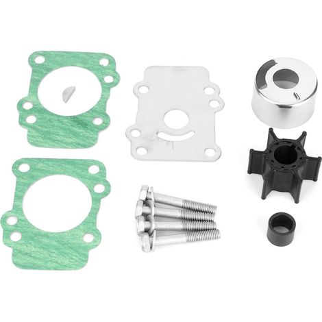 Kit de Turbine de Pompe à Eau, Kit de Réparation en Caoutchouc en Acier Inoxydable pour qualité Marine, Accessoire 15 Pièces (1/4)