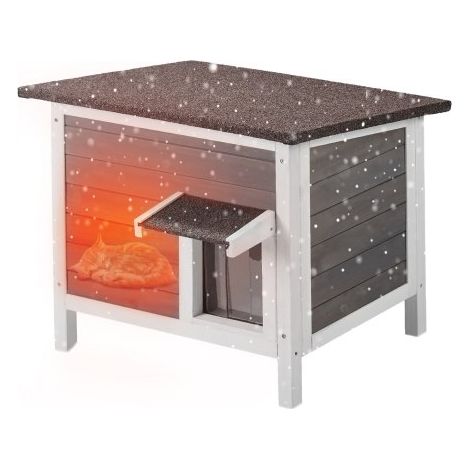 Maison pour Chat d'Extérieur - 610x508x535 mm Niche pour Chats en (1/5)