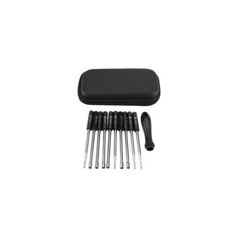 Set de 10 outils de réglage carburateur – Tournevis Pacman, double D, cannelés – Compatible scies Stihl, Husqvarna, Zama, Walbro (1/5)