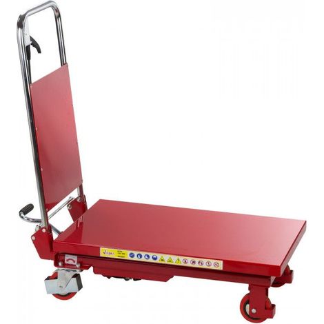 Dema – Chariot d'atelier table élévatrice hydraulique 150kg – Dimensions 950x450mm – Hauteur de levage 220 à 740mm – 4 roues polyamide - TF150
