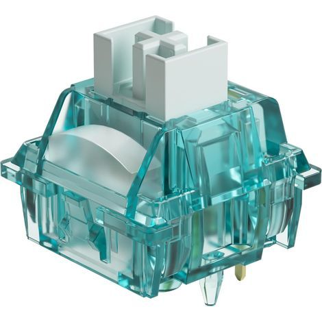 Cremefarbener cyanfarbener Tastaturschalter, klickend, LED-Diffusor, Hintergrundbeleuchtung, geschmiert, 50 gf, 5-polig, MX (45 Stück) (1/5)