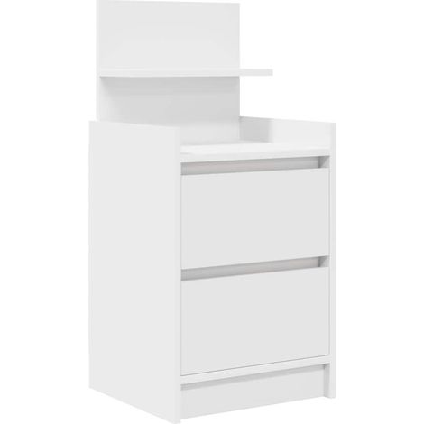 Maison Exclusive - Comodino con 2 Cassetti Bianco 38x34x80 cm