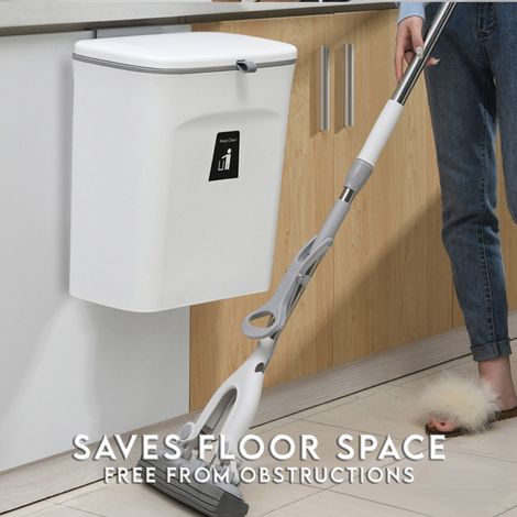 Poubelle à compost pour cuisine – Poubelle de comptoir ou sous l'évier avec couvercle, petite poubelle à suspendre pour salle de bain/chambre 29.51626cm(blanc) (1/5)