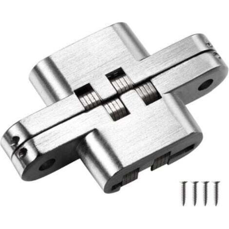 [JAMAIS UTILISÉ] 1 pièce 69 mm Charnières Invisibles en Forme de Croix Dissimulées pour Meubles de la Quincaillerie en Bois (1/4)