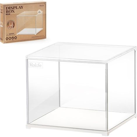 Acrylique Vitrine Transparente Housse Anti Poussière pour la Maison de Poupée / Bricolage Micro Maison Kit / Puzzle 3D / Action Figurine 28.7x23.7x24.4cm (1/5)