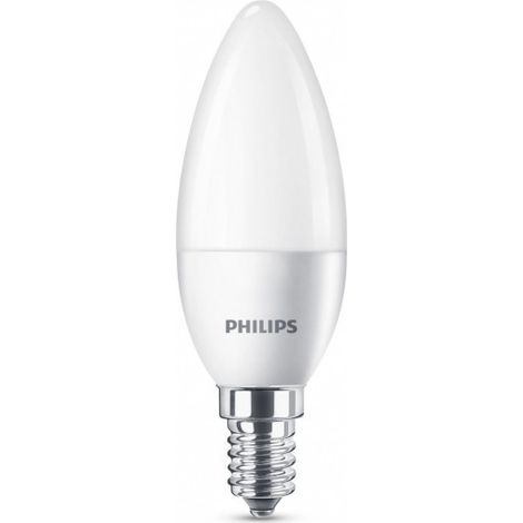 PHILIPS - LAMPADINA LED A CANDELA SMERIGLIATA 40W E14 4000K - NON DIMMERABILE - LUCE BIANCA FREDDA (1/5)