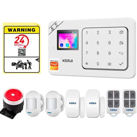 Sistema di allarme di sicurezza, controllo wireless, notifiche mobile, KIT 2, spina europea (1/2)