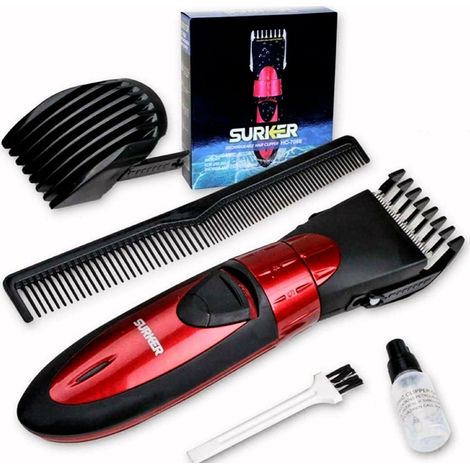 Tondeuse à cheveux professionnelle sans fil, rechargeable, lavable, entièrement étanche, avec lames en acier. (1/5)
