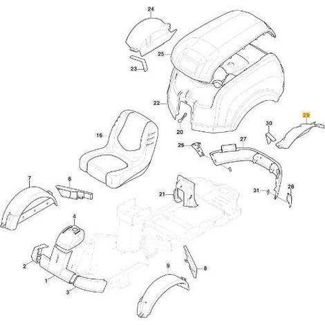 GUARDABARROS INTERNO SX PARK ORIGINAL STIGA - 337491257/0