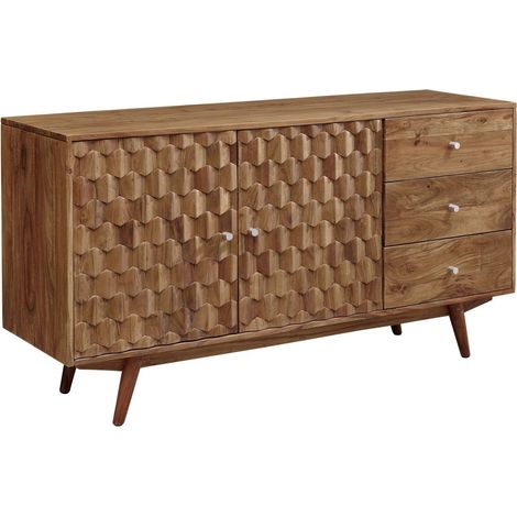 Sideboard Akazie 145x42x75 natur lackiert MOSAYK 106