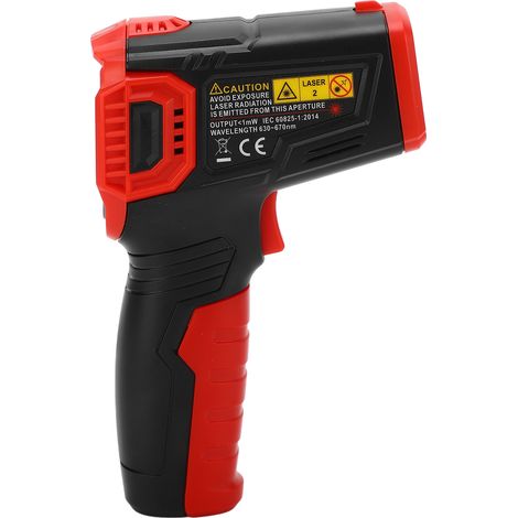 Berührungsloses Infrarot-Thermometer mit akustischem und optischem Alarm, Farb-LCD-Bildschirm und Temperaturpistole für industrielle Anwendungen (1/5)
