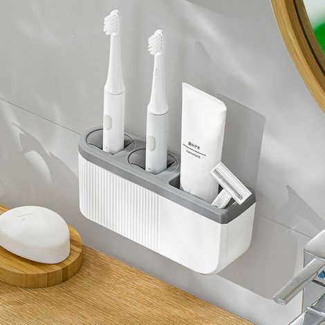Electric Toothbrush Holder, Wall Mounted, No Drilling, Electric Toothbrush Holder, Gray 185.58.5cm (1/4)